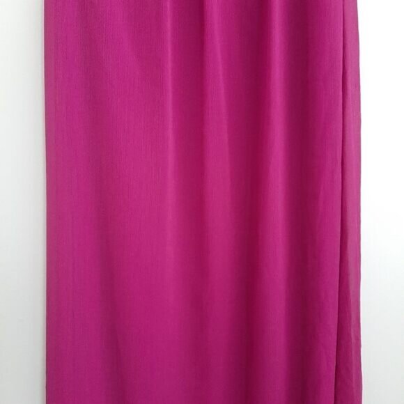 FORCAST \ One Shoulder Empire Waist Maxi Dress Pink Sz 10 Flawed - Picture 4 of 15